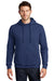 Port & Company PC850H Mens Fan Favorite Fleece Hooded Sweatshirt Hoodie Team Navy Blue Model Front