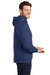 Port & Company PC850H Mens Fan Favorite Fleece Hooded Sweatshirt Hoodie Team Navy Blue Model Side