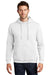 Port & Company PC850H Mens Fan Favorite Fleece Hooded Sweatshirt Hoodie White Model Front