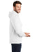 Port & Company PC850H Mens Fan Favorite Fleece Hooded Sweatshirt Hoodie White Model Side