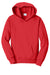 Port & Company PC850YH Youth Fan Favorite Fleece Hooded Sweatshirt Hoodie Bright Red Flat Front