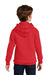 Port & Company PC850YH Youth Fan Favorite Fleece Hooded Sweatshirt Hoodie Bright Red Model Back