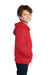 Port & Company PC850YH Youth Fan Favorite Fleece Hooded Sweatshirt Hoodie Bright Red Model Side