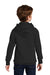 Port & Company PC850YH Youth Fan Favorite Fleece Hooded Sweatshirt Hoodie Jet Black Model Back