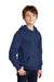 Port & Company PC850YH Youth Fan Favorite Fleece Hooded Sweatshirt Hoodie Team Navy Blue Model 3q