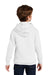 Port & Company PC850YH Youth Fan Favorite Fleece Hooded Sweatshirt Hoodie White Model Back