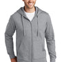 Port & Company Mens Fan Favorite Fleece Full Zip Hooded Sweatshirt Hoodie - Heather Grey