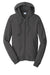 Port & Company PC850ZH Mens Fan Favorite Fleece Full Zip Hooded Sweatshirt Hoodie Charcoal Grey Flat Front