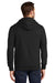 Port & Company PC850ZH Mens Fan Favorite Fleece Full Zip Hooded Sweatshirt Hoodie Jet Black Model Back