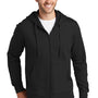 Port & Company Mens Fan Favorite Fleece Full Zip Hooded Sweatshirt Hoodie - Jet Black