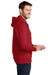 Port & Company PC850ZH Mens Fan Favorite Fleece Full Zip Hooded Sweatshirt Hoodie Team Cardinal Red Model Side