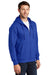 Port & Company PC850ZH Mens Fan Favorite Fleece Full Zip Hooded Sweatshirt Hoodie True Royal Blue Model 3q