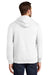 Port & Company PC850ZH Mens Fan Favorite Fleece Full Zip Hooded Sweatshirt Hoodie White Model Back