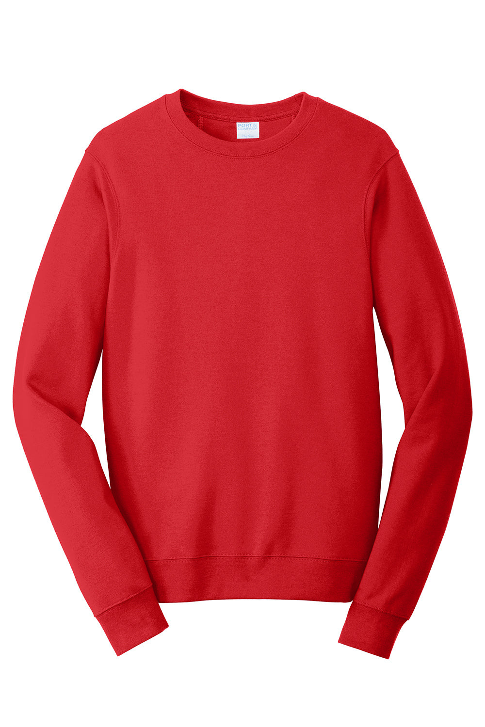 Port & Company PC850 Mens Fan Favorite Fleece Crewneck Sweatshirt Bright Red Flat Front