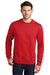 Port & Company PC850 Mens Fan Favorite Fleece Crewneck Sweatshirt Bright Red Model Front