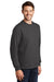 Port & Company PC850 Mens Fan Favorite Fleece Crewneck Sweatshirt Charcoal Grey Model 3q