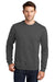 Port & Company PC850 Mens Fan Favorite Fleece Crewneck Sweatshirt Heather Dark Grey Model Front