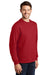 Port & Company PC850 Mens Fan Favorite Fleece Crewneck Sweatshirt Team Cardinal Red Model 3q