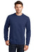 Port & Company PC850 Mens Fan Favorite Fleece Crewneck Sweatshirt Team Navy Blue Model Front