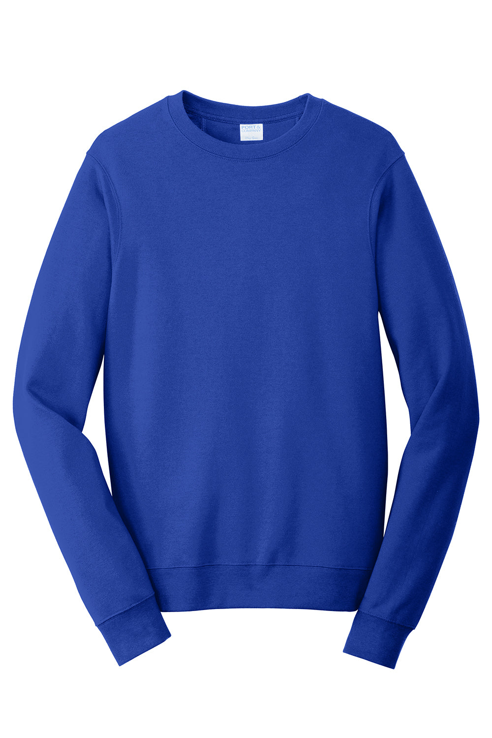 Port & Company PC850 Mens Fan Favorite Fleece Crewneck Sweatshirt True Royal Blue Flat Front