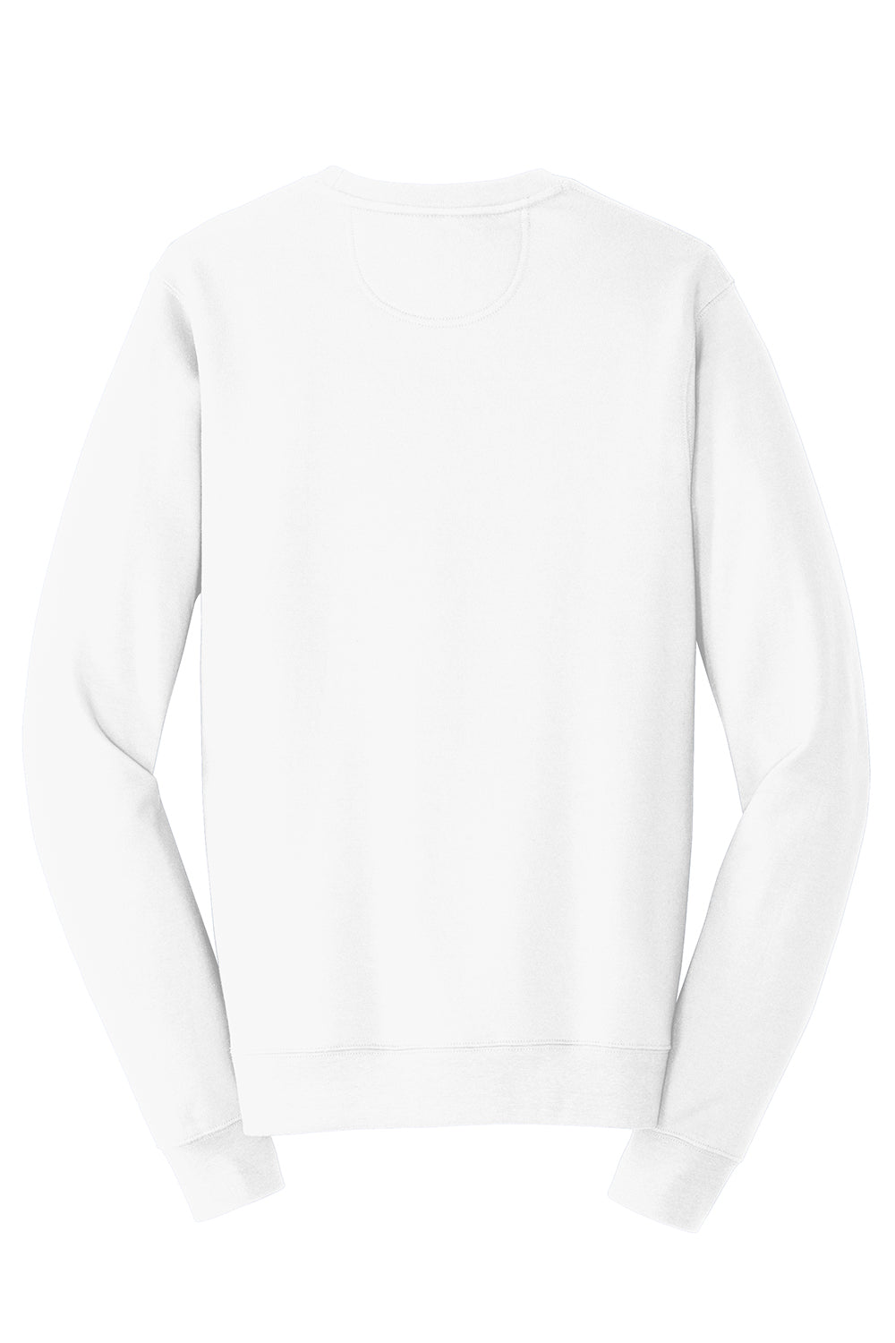 Port & Company PC850 Mens Fan Favorite Fleece Crewneck Sweatshirt White Flat Back