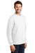 Port & Company PC850 Mens Fan Favorite Fleece Crewneck Sweatshirt White Model 3q