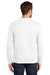 Port & Company PC850 Mens Fan Favorite Fleece Crewneck Sweatshirt White Model Back