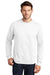 Port & Company PC850 Mens Fan Favorite Fleece Crewneck Sweatshirt White Model Front