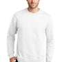 Port & Company Mens Fan Favorite Fleece Crewneck Sweatshirt - White