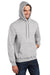 Port & Company PC90H/PC90HT Mens Essential Pill Resistant Fleece Hooded Sweatshirt Hoodie Ash Grey Model 3q