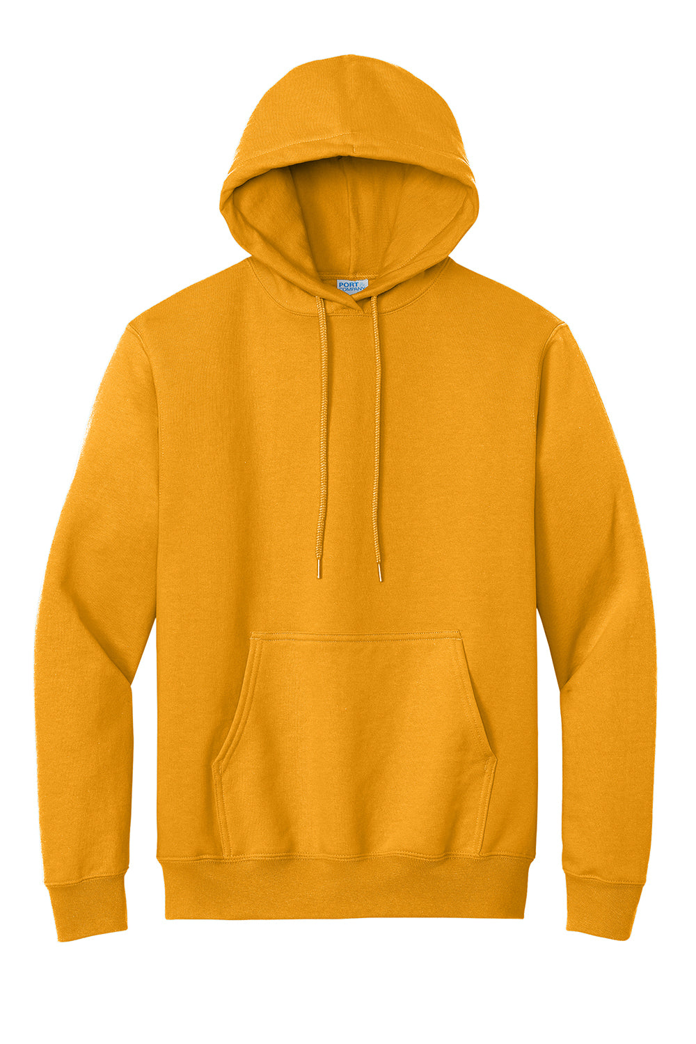 Port & Company PC90H/PC90HT Mens Essential Pill Resistant Fleece Hooded Sweatshirt Hoodie Gold Flat Front