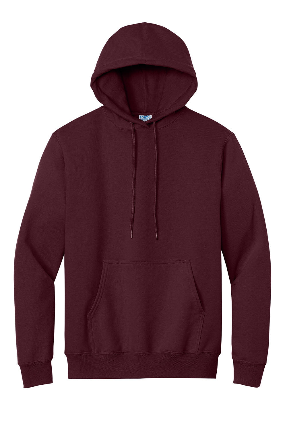 Port & Company PC90H/PC90HT Mens Essential Pill Resistant Fleece Hooded Sweatshirt Hoodie Maroon Flat Front