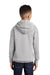 Port & Company PC90YH Youth Core Pill Resistant Fleece Hooded Sweatshirt Hoodie Ash Grey Model Back