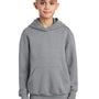 Port & Company Youth Core Pill Resistant Fleece Hooded Sweatshirt Hoodie - Heather Grey