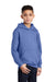 Port & Company PC90YH Youth Core Pill Resistant Fleece Hooded Sweatshirt Hoodie Carolina Blue Model 3q