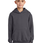 Port & Company Youth Core Pill Resistant Fleece Hooded Sweatshirt Hoodie - Charcoal Grey