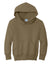 Port & Company PC90YH Youth Core Pill Resistant Fleece Hooded Sweatshirt Hoodie Coyote Brown Flat Front