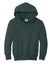 Port & Company PC90YH Youth Core Pill Resistant Fleece Hooded Sweatshirt Hoodie Dark Green Flat Front