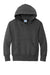 Port & Company PC90YH Youth Core Pill Resistant Fleece Hooded Sweatshirt Hoodie Heather Dark Grey Flat Front