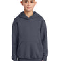 Port & Company Youth Core Pill Resistant Fleece Hooded Sweatshirt Hoodie - Heather Navy Blue