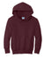 Port & Company PC90YH Youth Core Pill Resistant Fleece Hooded Sweatshirt Hoodie Maroon Flat Front