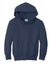 Port & Company PC90YH Youth Core Pill Resistant Fleece Hooded Sweatshirt Hoodie Navy Blue Flat Front