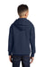 Port & Company PC90YH Youth Core Pill Resistant Fleece Hooded Sweatshirt Hoodie Navy Blue Model Back