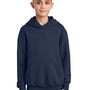 Port & Company Youth Core Pill Resistant Fleece Hooded Sweatshirt Hoodie - Navy Blue