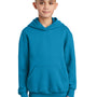 Port & Company Youth Core Pill Resistant Fleece Hooded Sweatshirt Hoodie - Neon Blue