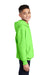 Port & Company PC90YH Youth Core Pill Resistant Fleece Hooded Sweatshirt Hoodie Neon Green Model Side