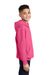 Port & Company PC90YH Youth Core Pill Resistant Fleece Hooded Sweatshirt Hoodie Neon Pink Model Side