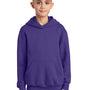 Port & Company Youth Core Pill Resistant Fleece Hooded Sweatshirt Hoodie - Purple