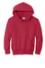 Port & Company PC90YH Youth Core Pill Resistant Fleece Hooded Sweatshirt Hoodie Red Flat Front