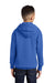 Port & Company PC90YH Youth Core Pill Resistant Fleece Hooded Sweatshirt Hoodie Royal Blue Model Back